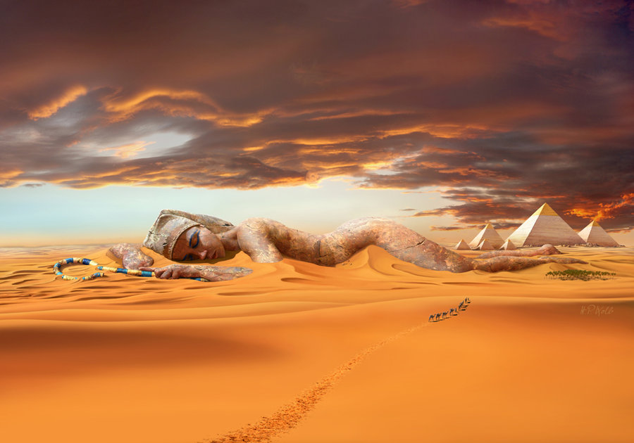 Sleeping pharaoh by hanspeterkolb